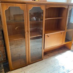 Mid 20th Century style Teak Vaneer Display cabinet