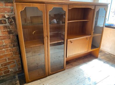 Mid 20th Century style Teak Vaneer Display cabinet