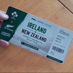 Ireland v New Zealand RUgby Souvenir Ticket Aviva DUblin 2018