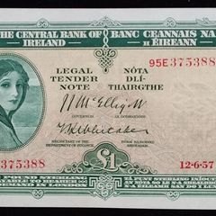 Ireland | 1957 | 1 Pound | P.57d | 95 E 375388 | aUNC/UNC