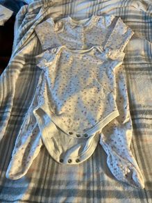Girls new-sleeping suit  & new vest 9/12 mths