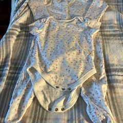 Girls new-sleeping suit  & new vest 9/12 mths