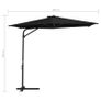 Outdoor Parasol with Steel Pole 300 cm Black Image 5