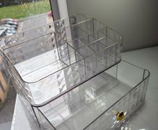 Clear acrylic makeup organizer