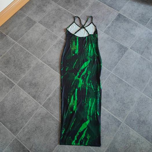 Brand New Green Tie Dye Split Hem Cami Dress size S