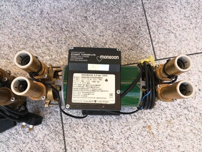 shower pump, Stuart Turner monsoon 2 and 3 bar