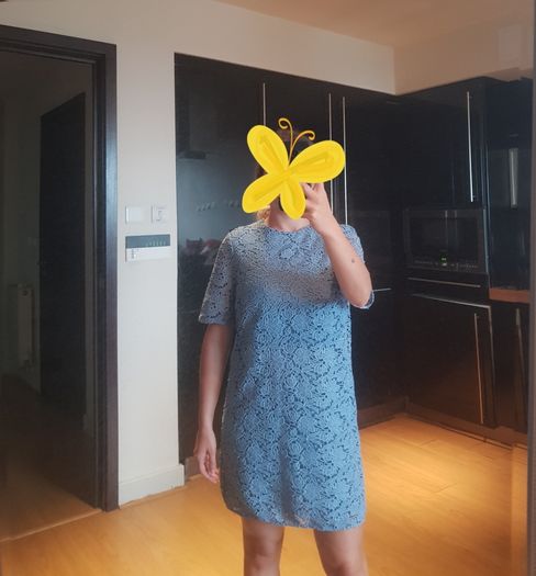 Zara midi blue dress