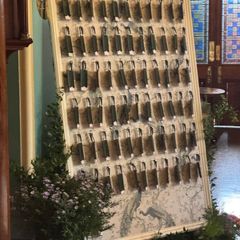 Wedding Escort Card Display Board - Peacock Chinoiserie, Handmade, Dismantles