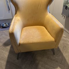 mustard armchair