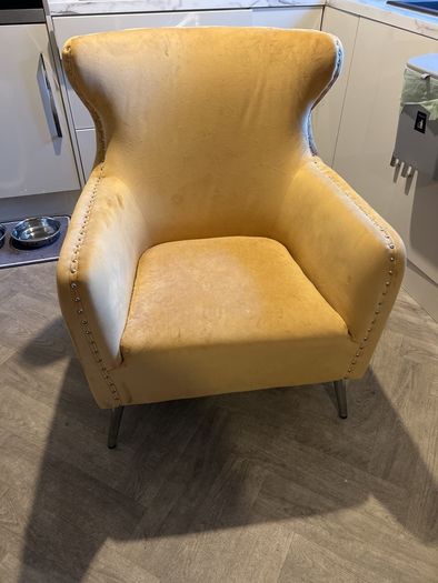 mustard armchair