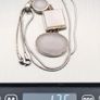 925 Vintage Sterling Silver Rose Quartz & Mother Of Pearl Necklace Image 10