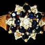 Vintage Hallmarked 14ct Gold/Diamond Cluster Image 2