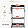 4 tier Tool Organizer Cart 150 lbs Load Capacity Floor Stand Rolling Drill Holder and Stability Storage Rack, Heavy Duty Garage Floor Rolling Storage Cart for Workshop, Garage Image 5