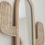 Boho Rattan Mirror Cactus Shape Image 2