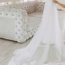 Wedding dress with detachable train + veil Image 3