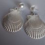 White SeaShell Mermaidcore Earrings Image 3