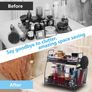 Countertop organizer for bathroom counter, the organizer for bedroom, spice rack organizer for kitchen counter shelf with small basket Image 4