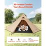 Hot Tent for 4 Persons, Camping Tipi Hot Tents with Stove Jack & Inner Tent, Portable Winter Camping Tents with Snow Skirt, Easy Setup Image 4