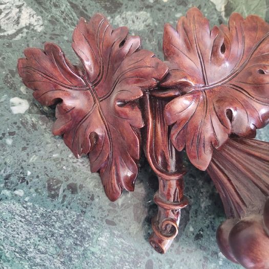 19th century Mahogany carving of summer fruits