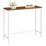 Slim Console Table for Hallway, Metal Frame, Compact Display Table, Sofa Table for Small Spaces, Entryway, Living Room, Sturdy, White and Walnut Image 4