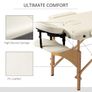 Portable Massage Table Folding Spa Beauty Therapy Bed Cream Image 6