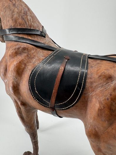 leather horse sculpture