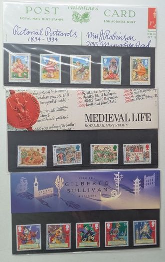 3 x Great Britain Presentation Packs - Mint Stamps