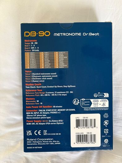Boss DB-90 Dr. Beat Metronome, New in Box