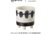 Flower Pot Small - White/Blue