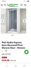 Flair chrome shower door