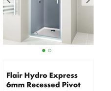 Flair chrome shower door
