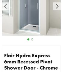Flair chrome shower door