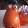 Coconut the little orange dragon novelty cookie jar biscuit jar kitchen storage Image 2