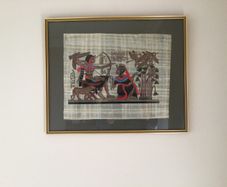 Art - Egyptian Painting on Papyrus. ( Reduced)