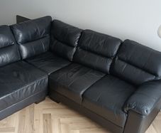 L shaped corner leather sofa