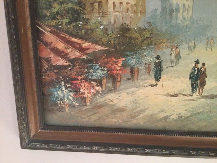Art - Oil on Canvas- ( Parisian Scene) ( Reduced)