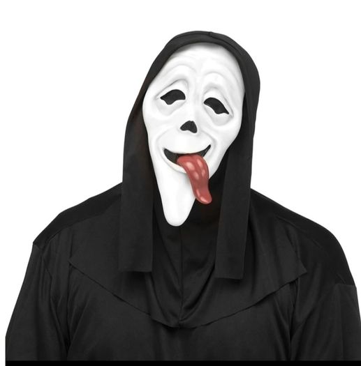 Scream movie latex mask cosplay for Halloween.