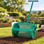 24 Inch Compost Spreader  Heavy-Duty Steel Peat Moss & Lawn Roller with Adjustable Handle Image 2