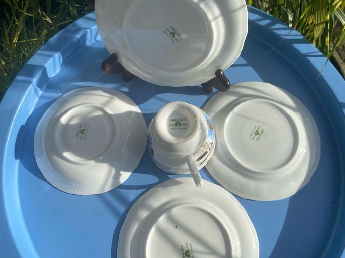 Arklow bone china trio and plates
