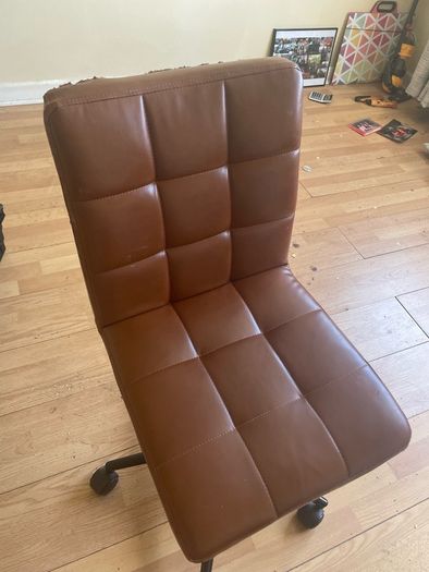 Free brown leather office chair