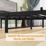 King Size Bed Frame with Storage Wooden Headboard Image 4