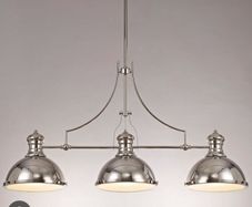 3 Light Chandelier   Polished Nickel Finish