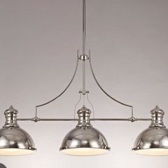 3 Light Chandelier   Polished Nickel Finish