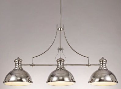 3 Light Chandelier   Polished Nickel Finish