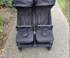 Red kite twin pram