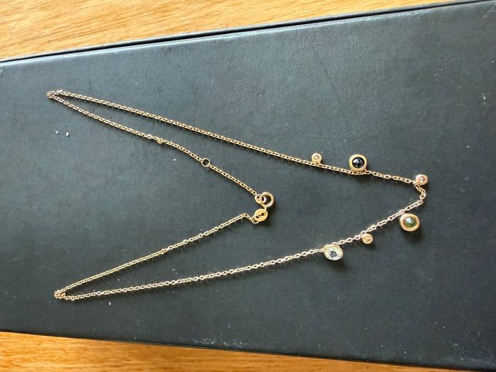 Multistone Necklace 375 gold