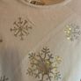 H&M age 6-8, white sequin Girl's snowflake top Image 2