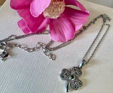 Caitlin Sterling Silver Four Leaf Clover Necklace Brand New