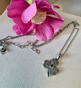 Caitlin Sterling Silver Four Leaf Clover Necklace Brand New