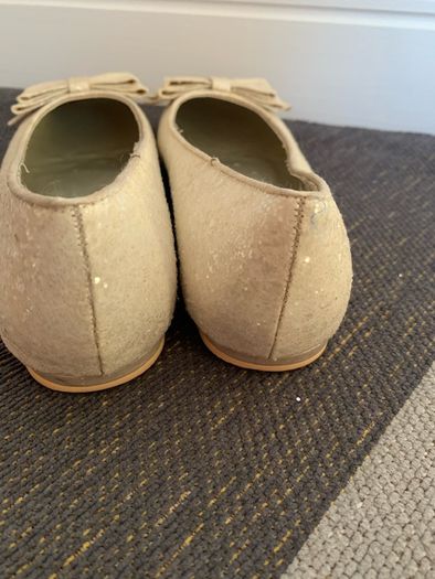 Cream Sparkly Party Shoes